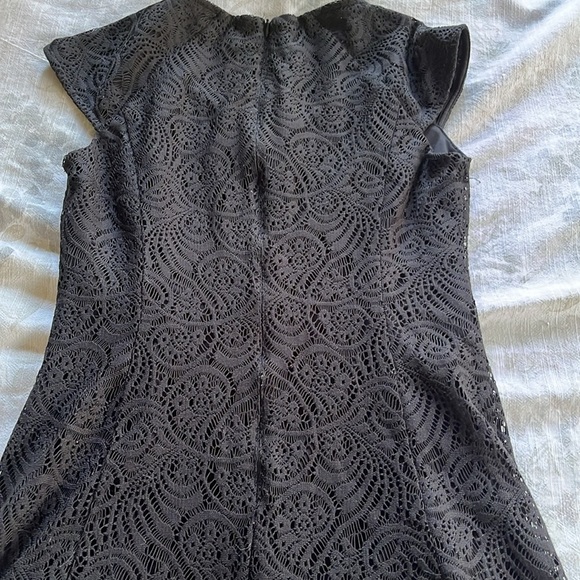 Liz Claiborne Black Lace / Crochet Knit Dress - Picture 14 of 15